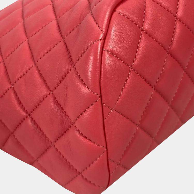 Pre Owned Chanel Pink Leather Small Urban Spirit Backpacks