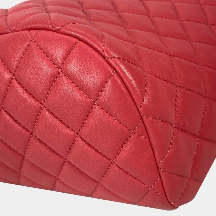 Pre Owned Chanel Pink Leather Small Urban Spirit Backpacks