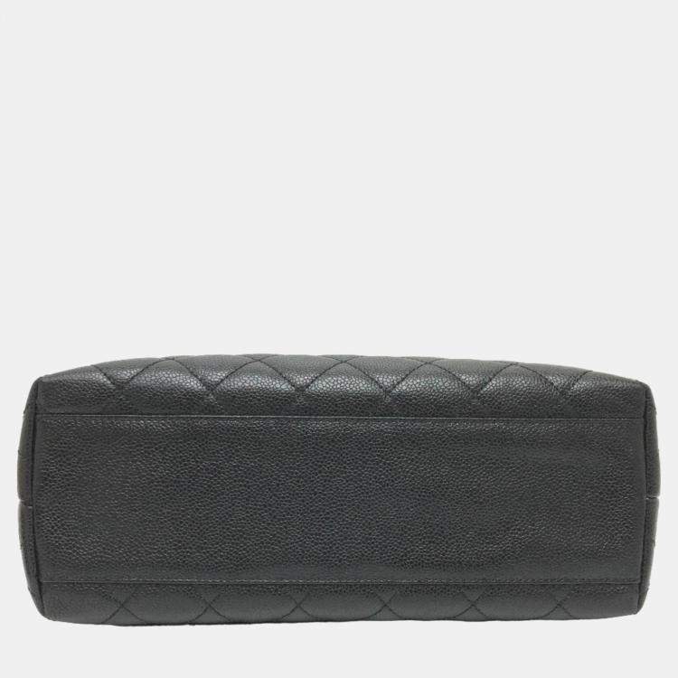 Pre Owned Chanel Black Leather  Kelly Top Handle Bags