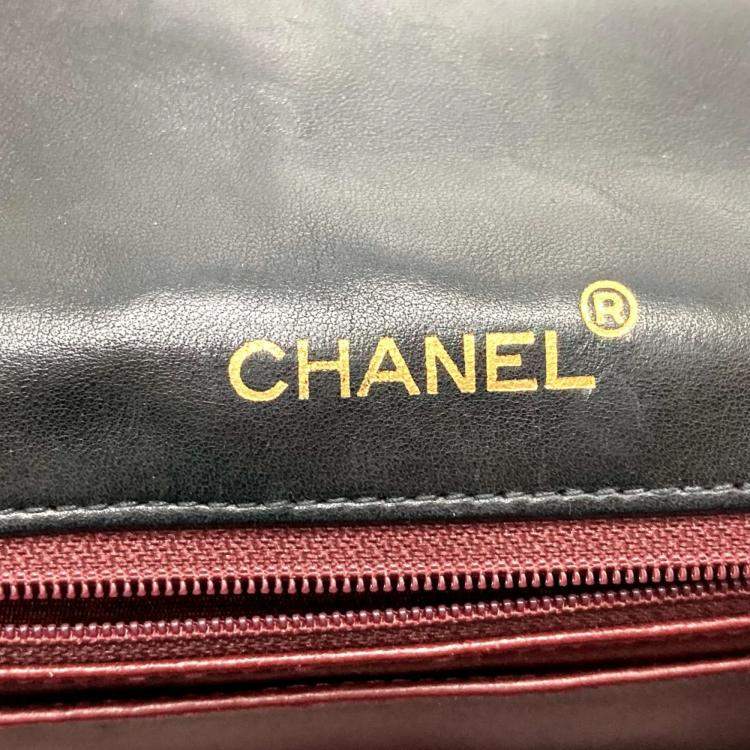 Pre Owned Chanel Black Leather Quilted Vintage Diana Flap Shoulder Bag
