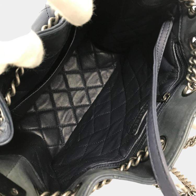 Pre Owned Chanel Blue Leather Urban Luxury Backpack