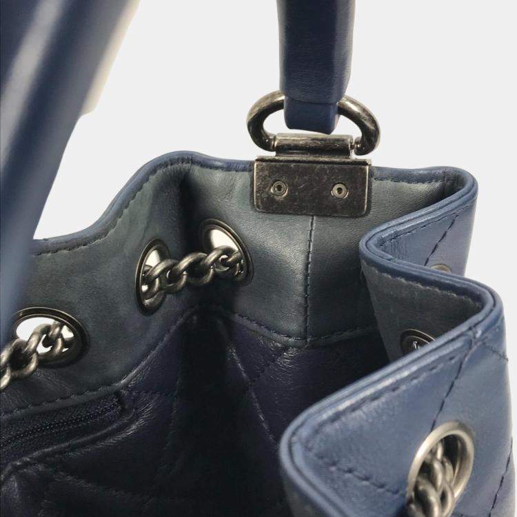 Pre Owned Chanel Blue Leather Urban Luxury Backpack