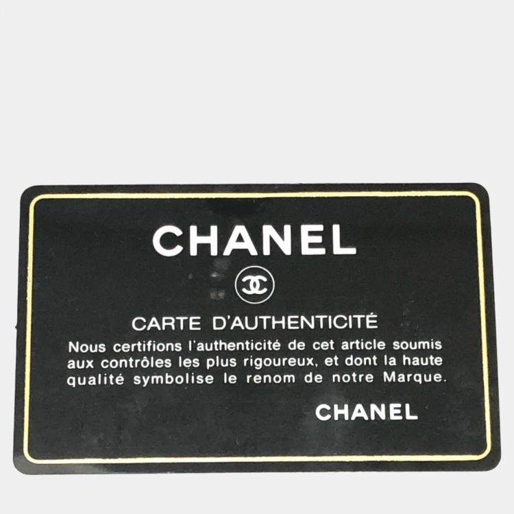 Pre Owned Chanel Black Caviar Large Woven Chain Shopping Tote Bag