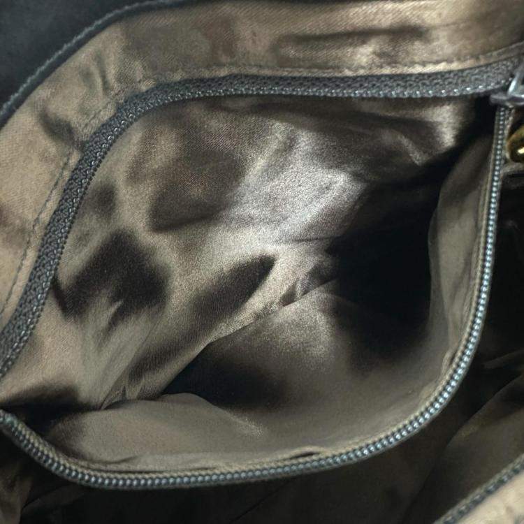 Pre Owned Chanel Brown Leather Vintage CC Backpack Bag
