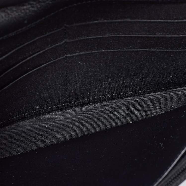 مملوكة مسبقًا Chanel Black Leather CC Jacket Embossed Leather Wallet on Chain