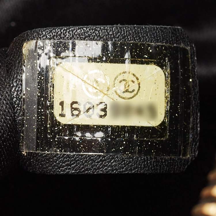 Pre Owned Chanel Black Quilted Caviar Leather GST Shopper Tote