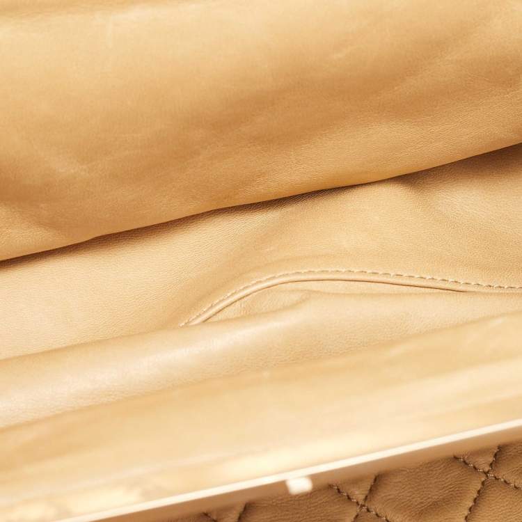 Pre Owned Chanel Gold Python Just Mademoiselle Bowler Bag