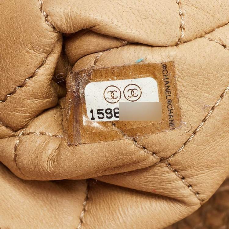 Pre Owned Chanel Gold Python Just Mademoiselle Bowler Bag