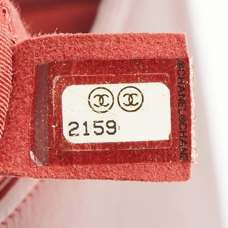 Pre Owned Chanel Red Quilted Leather New Medium Boy Bag