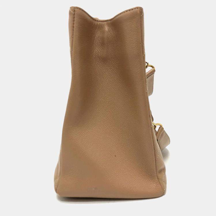 Pre Owned Chanel Beige Caviar Leather  GST Tote Bag