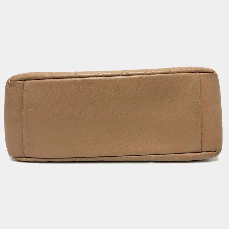 Pre Owned Chanel Beige Caviar Leather  GST Tote Bag