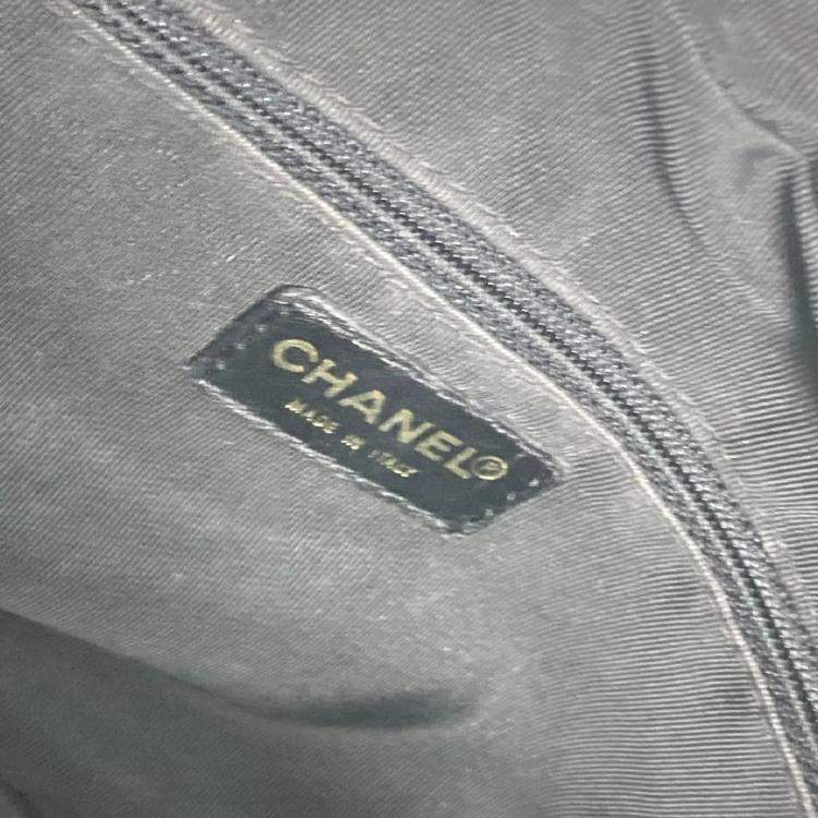 Pre Owned Chanel Black Caviar Leather CC Timeless Shopping Tote Bag