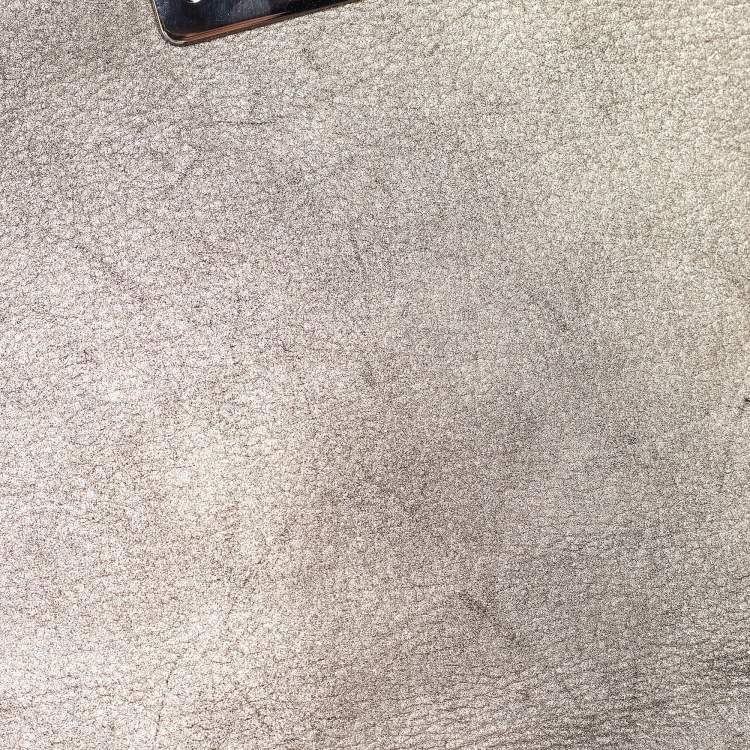 Pre Owned Chanel Metallic Quilted Leather Medium Boy Flap Bag