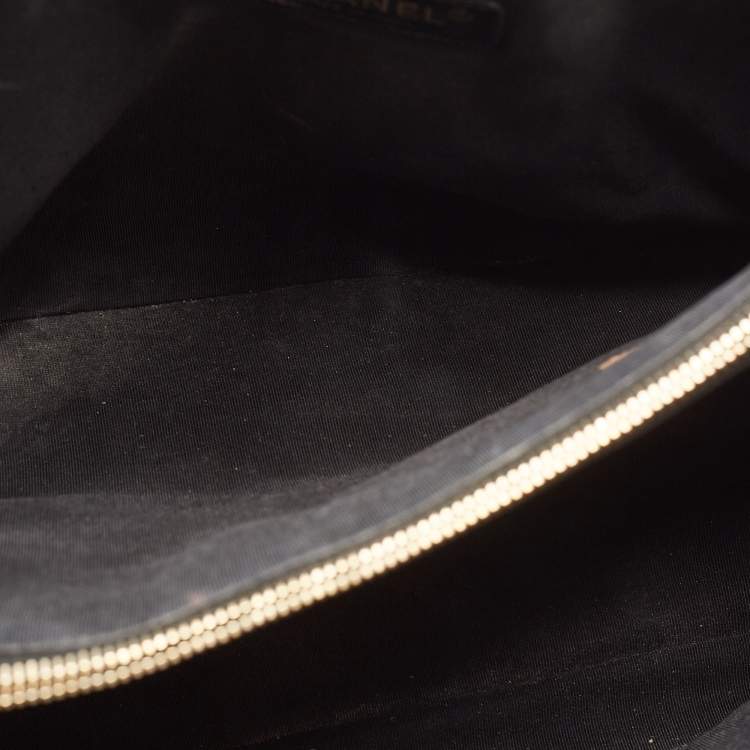 Pre Owned Chanel Black Quilted Leather Large Boy Shopper Tote