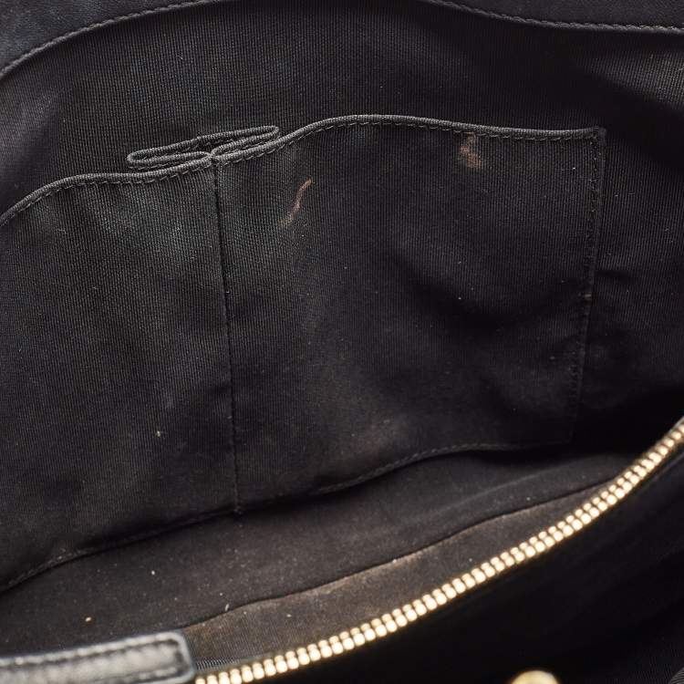 Pre Owned Chanel Black Quilted Leather Large Boy Shopper Tote