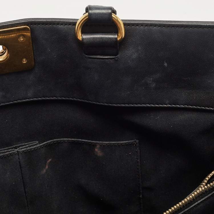 Pre Owned Chanel Black Quilted Leather Large Boy Shopper Tote