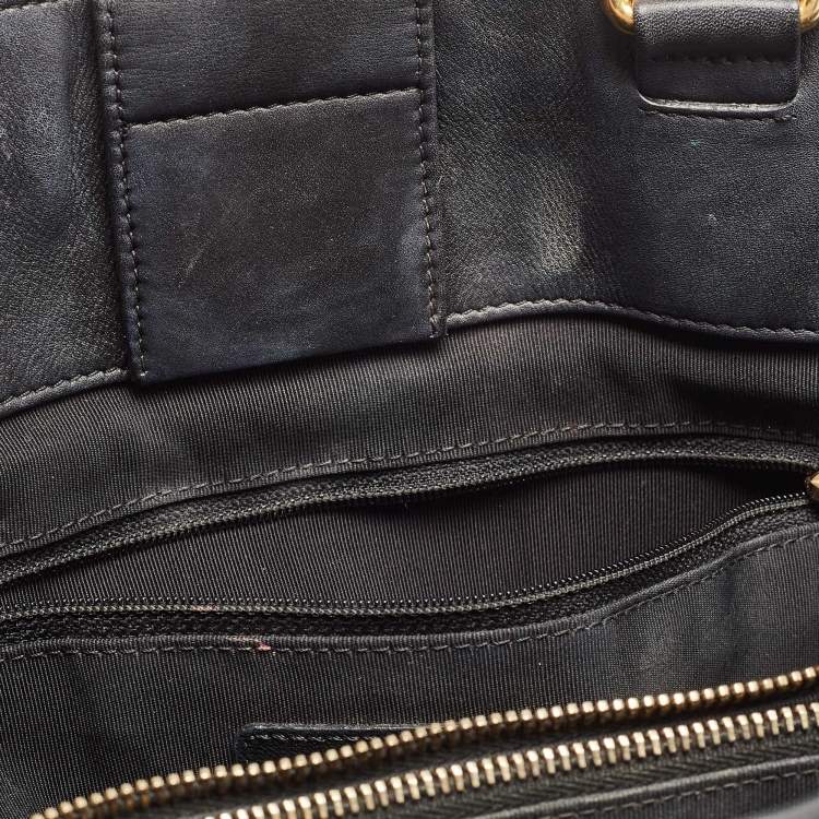 Pre Owned Chanel Black Quilted Leather Large Boy Shopper Tote