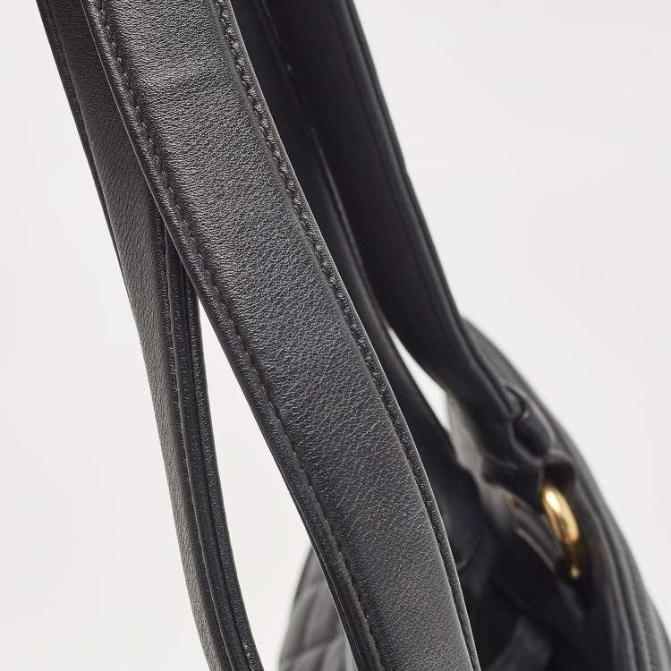 Pre Owned Chanel Black Quilted Leather Large Boy Shopper Tote