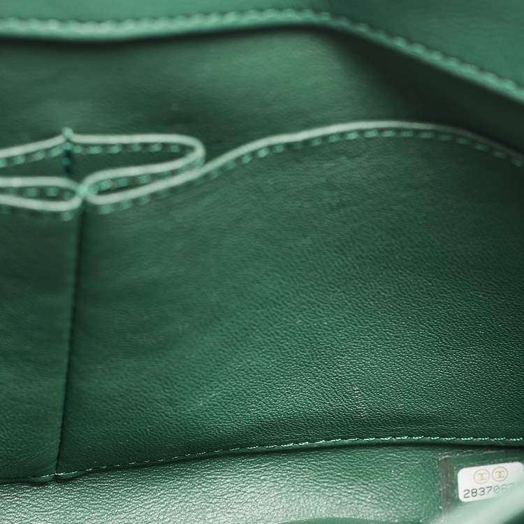 Pre Owned Chanel Green Quilted Leather Small Trendy CC Top Handle Bag