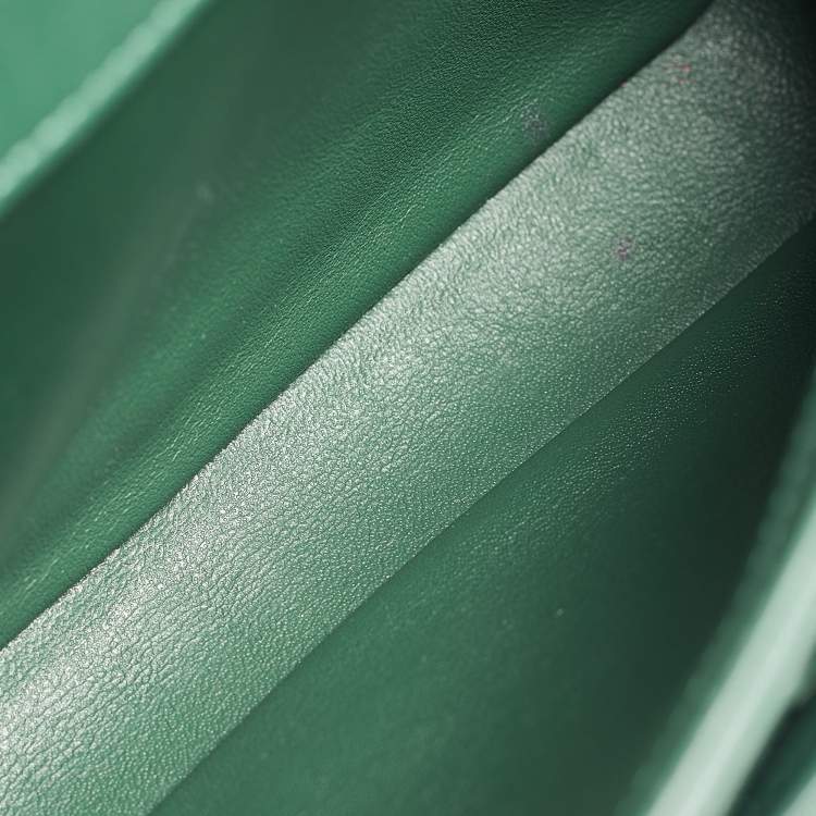 Pre Owned Chanel Green Quilted Leather Small Trendy CC Top Handle Bag