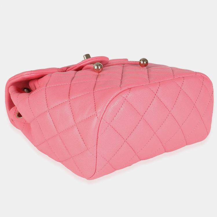 Pre Owned Chanel Pink Leather Quilted Urban Spirit Backpack 