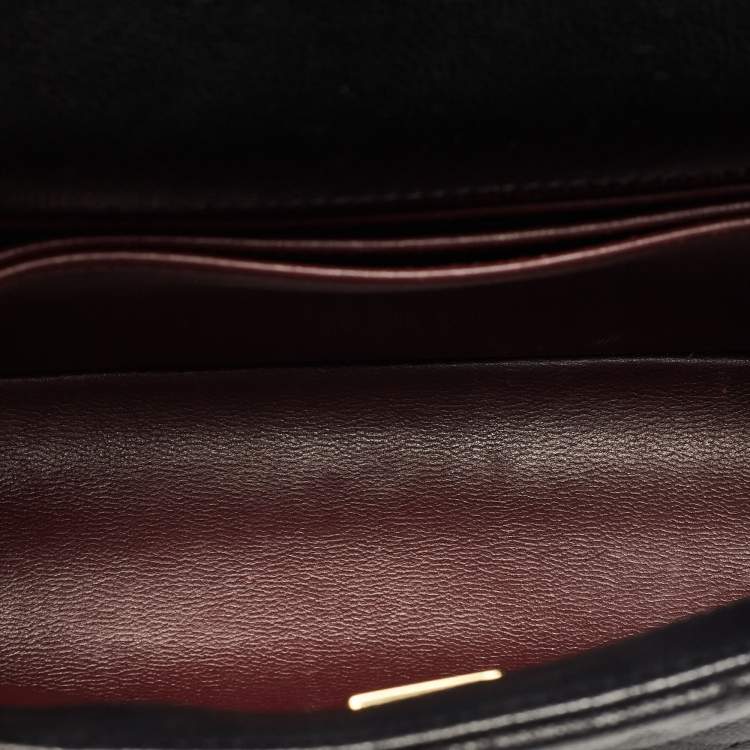 Pre Owned Chanel Black Quilted Caviar Leather Small Coco Top Handle Bag