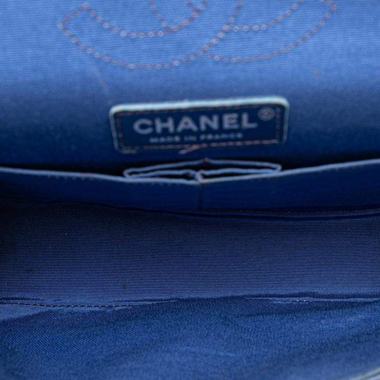 Pre Owned Chanel Multicolor Leather Airline Double Flap Shoulder Bag