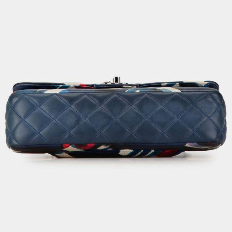 Pre Owned Chanel Multicolor Leather Airline Double Flap Shoulder Bag