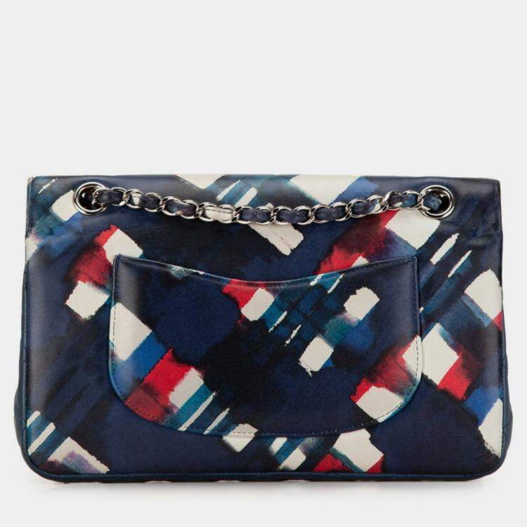 Pre Owned Chanel Multicolor Leather Airline Double Flap Shoulder Bag