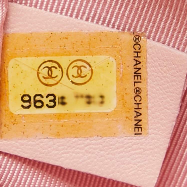 Pre Owned Chanel Pink/Peach PVC and Patent Leather Triple CC Tote