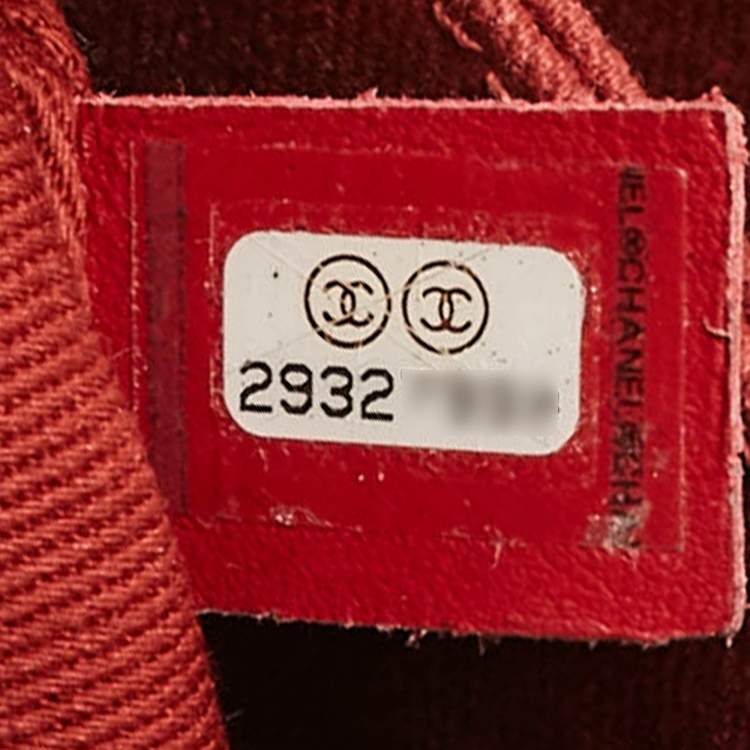 Pre Owned Chanel Brick Red Caviar Leather Mini Coco Top Handle Bag