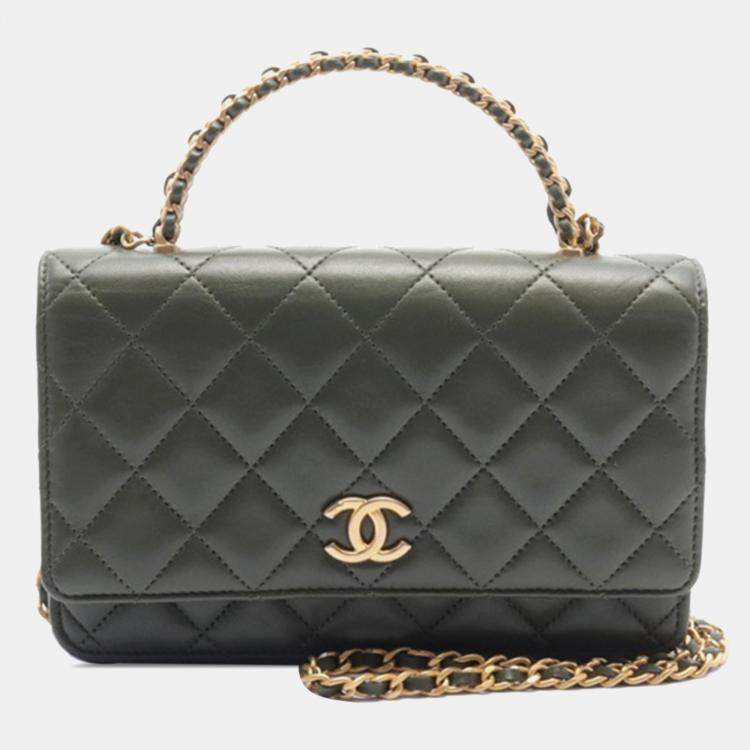 Chanel Quilted Lambskin Pick Me Up Wallet On Chain