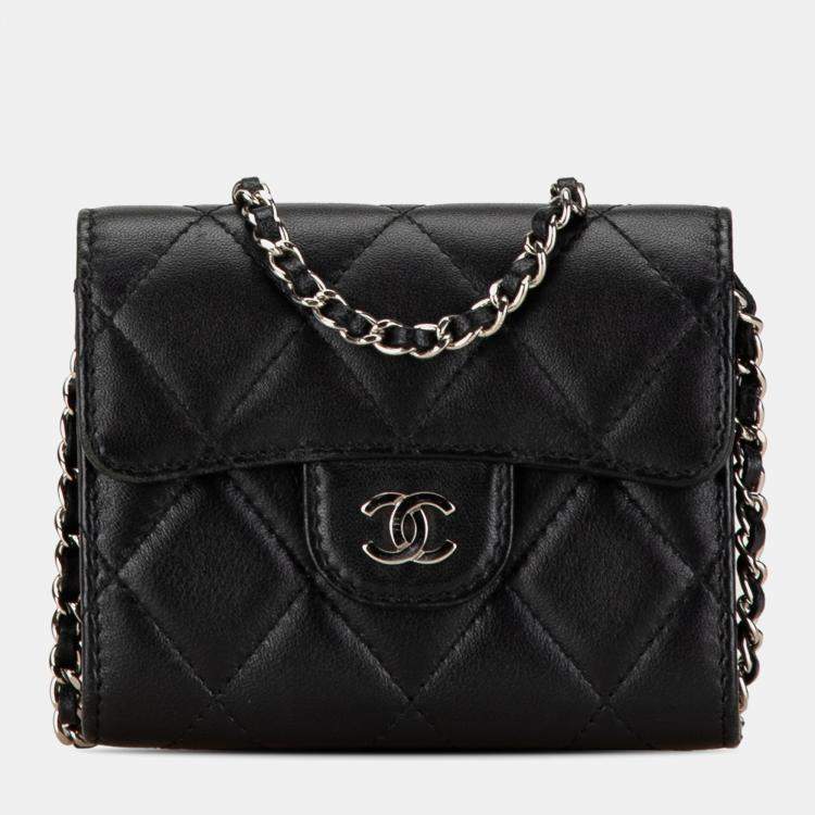 Chanel Mini Quilted Lambskin Clutch On Chain