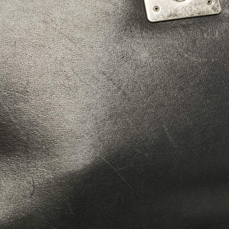 Pre Owned Chanel Black Quilted Leather New Medium Boy Bag