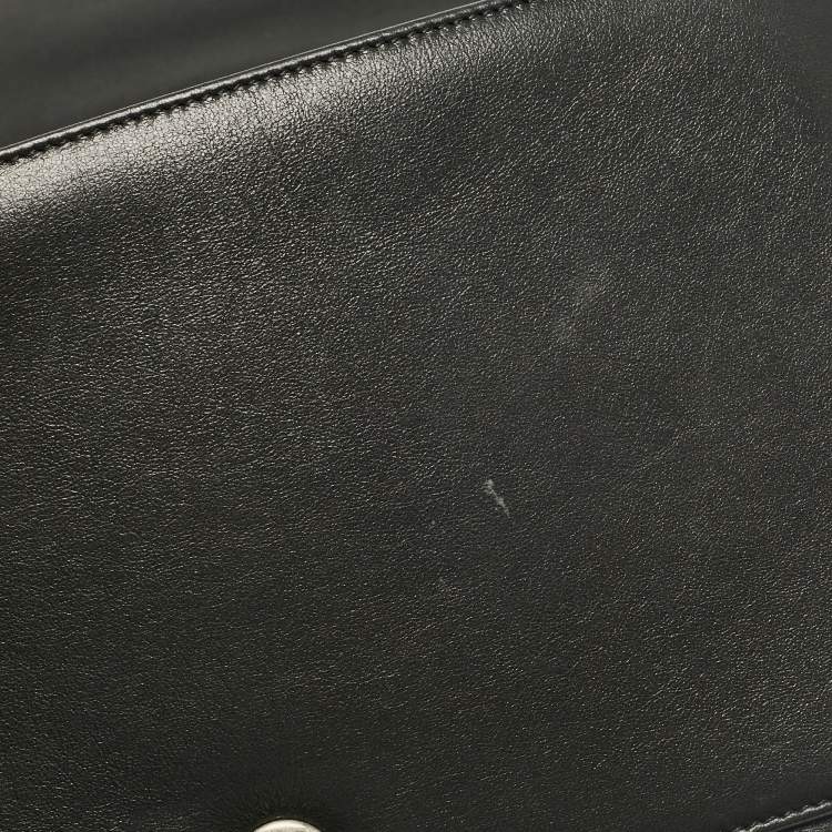 Pre Owned Chanel Black Quilted Leather New Medium Boy Bag