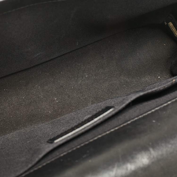 Pre Owned Chanel Black Quilted Leather Medium Boy Flap Bag