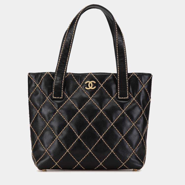 Chanel CC Lambskin Wild Stitch Handbag