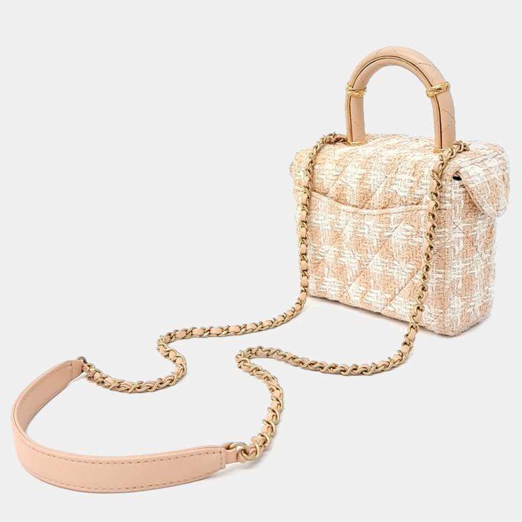 ショルダーバッグ・ポシェット × ヴィンテージ(中古) Chanel Tweed Top Handle and Shoulder Bag Chanel Tweed Top Handle Bag Chanel | TLC