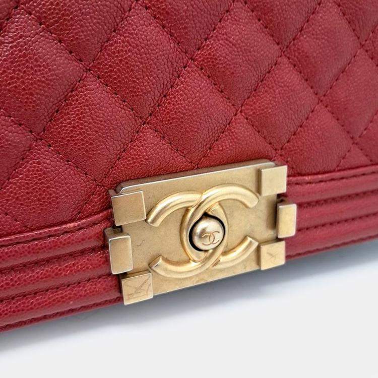 Pre Owned Chanel Caviar Medium Boy Bag