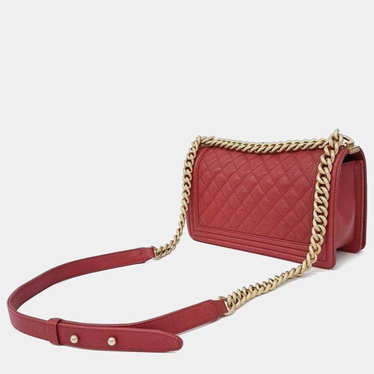 Pre Owned Chanel Caviar Medium Boy Bag
