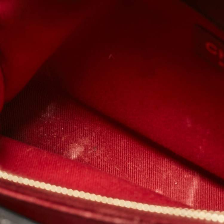 Pre Owned Chanel Black Chevron Leather Leather Small Coco Top Handle Bag