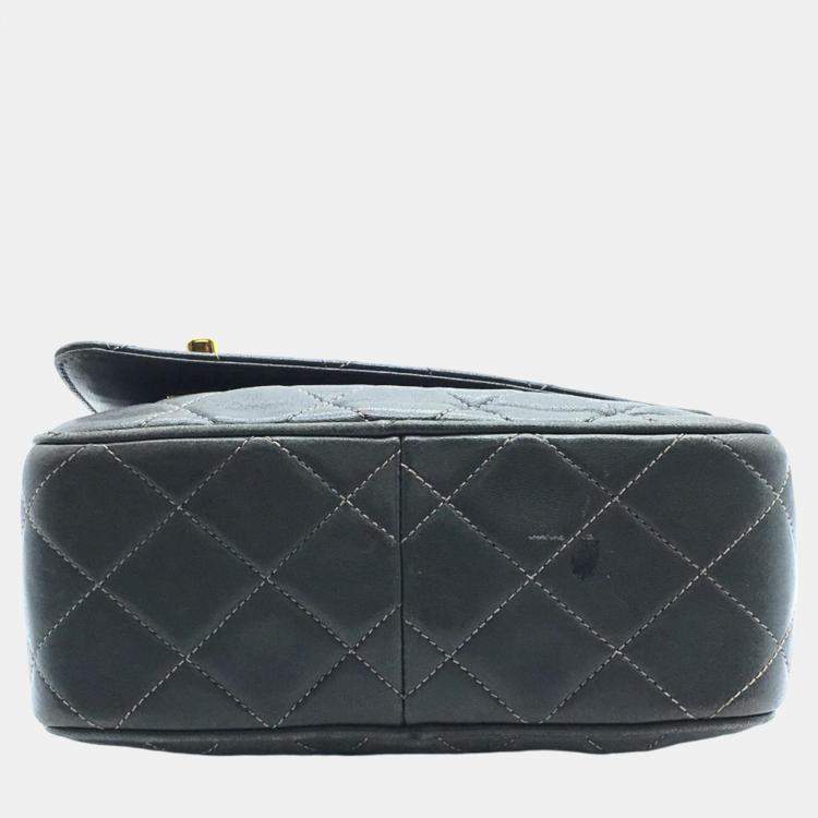 Pre Owned Chanel Gray Based CC Mark Single Chain Shoulder Bag