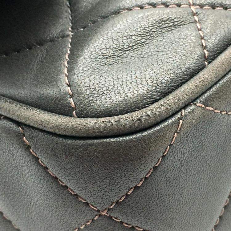 Pre Owned Chanel Gray Based CC Mark Single Chain Shoulder Bag