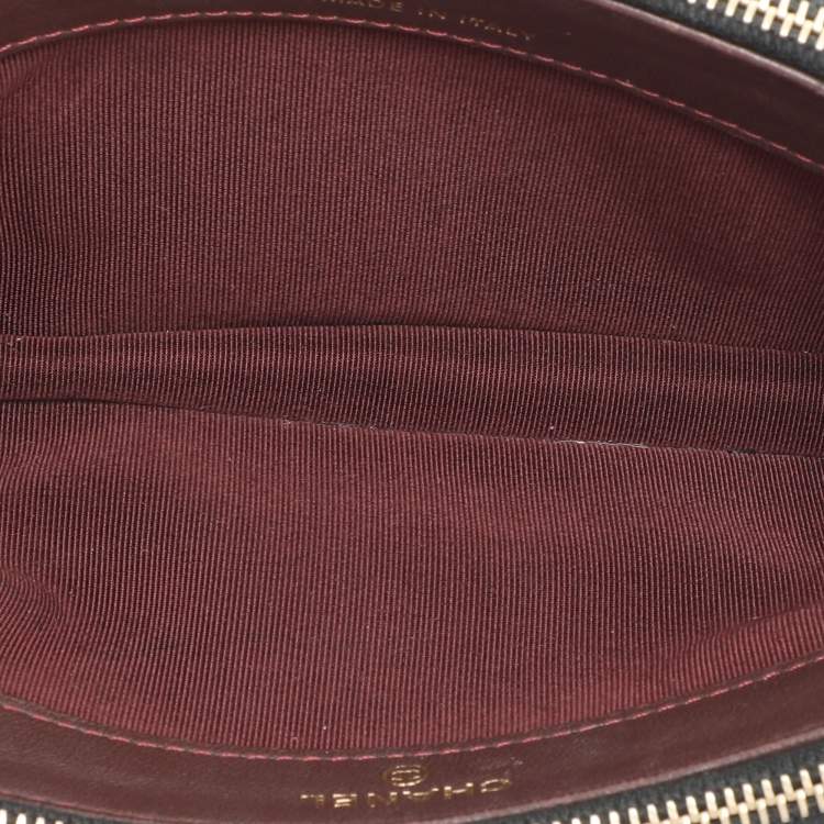 Pre Owned Chanel Black Quilted Leather CC Wallet On Chain