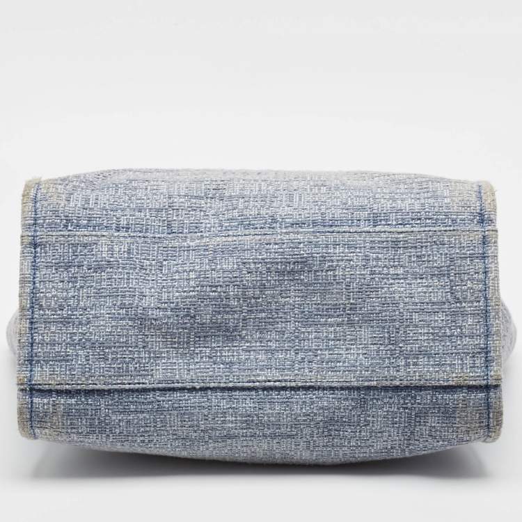 Pre Owned Chanel Blue Tweed Large Deauville Shopping Tote