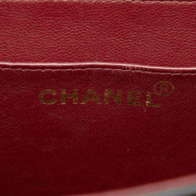 Pre Owned Chanel Black Lambskin Matelasse 33 Coco Mark Chain Shoulder Bag