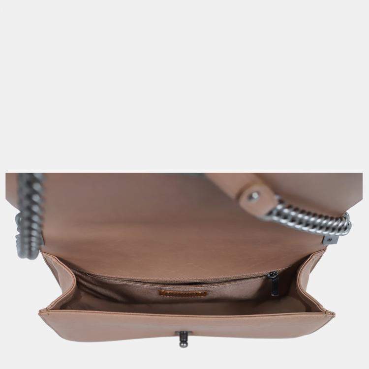 Pre Owned Chanel Nude Pink New Medium Boy Bag With Handle