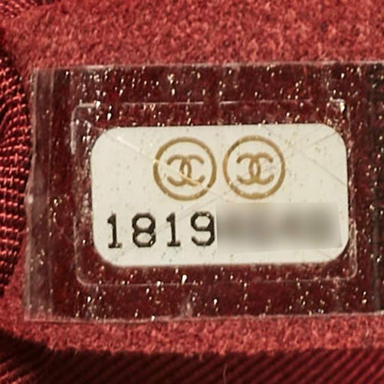 Pre Owned Chanel Red Leather Medium Paris-Edinburgh Celtic Boy Bag