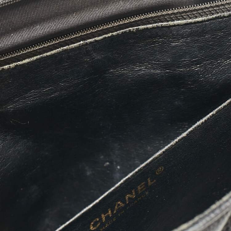 Pre Owned Chanel Black Caviar Quilted Leather Maxi Single Flap Bag