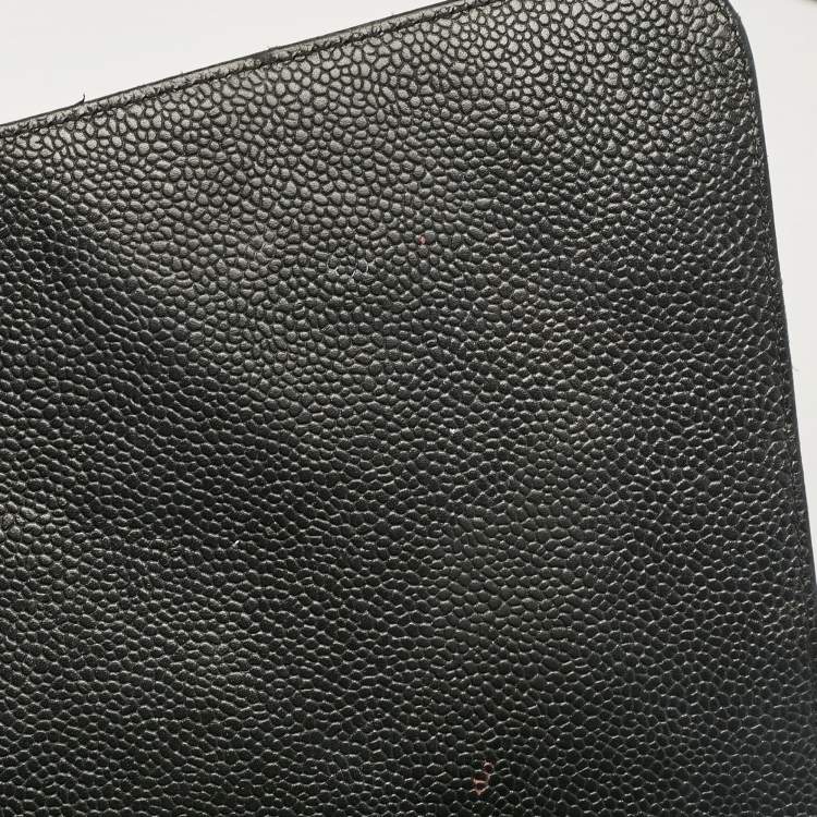 Pre Owned Chanel Black Caviar Quilted Leather Maxi Single Flap Bag
